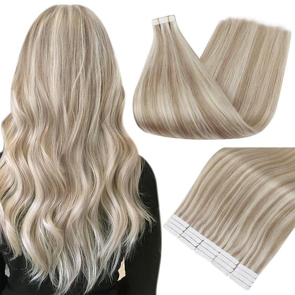 Hair Extensions Human Hair 18 Inch Remy Blonde Tape Ins 20Pcs